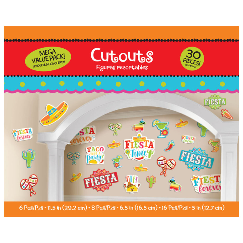 Fiesta Party 30 Piece Wall Cutout Sets