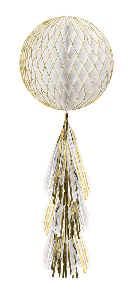 Hanging Honeycomb With Gold Tail Party Decorations