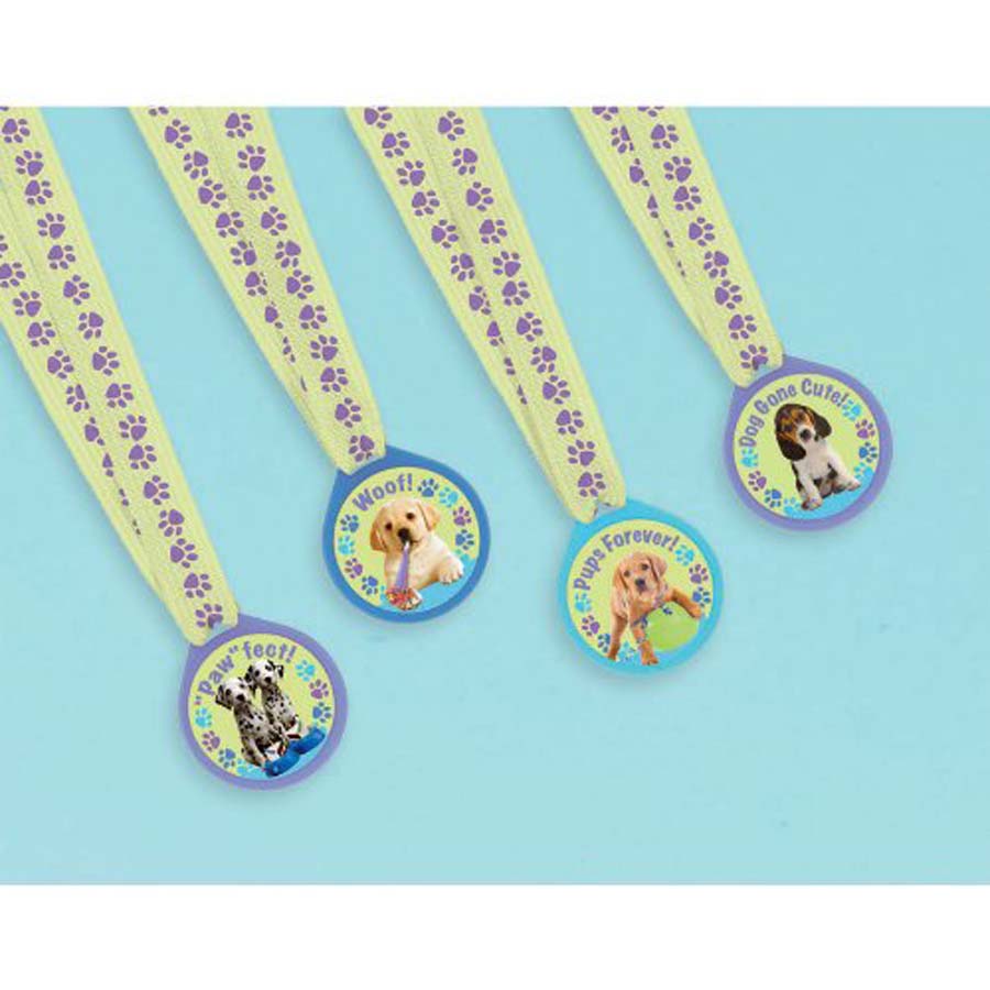 Pups Dog Charm Award Medal Party Favors