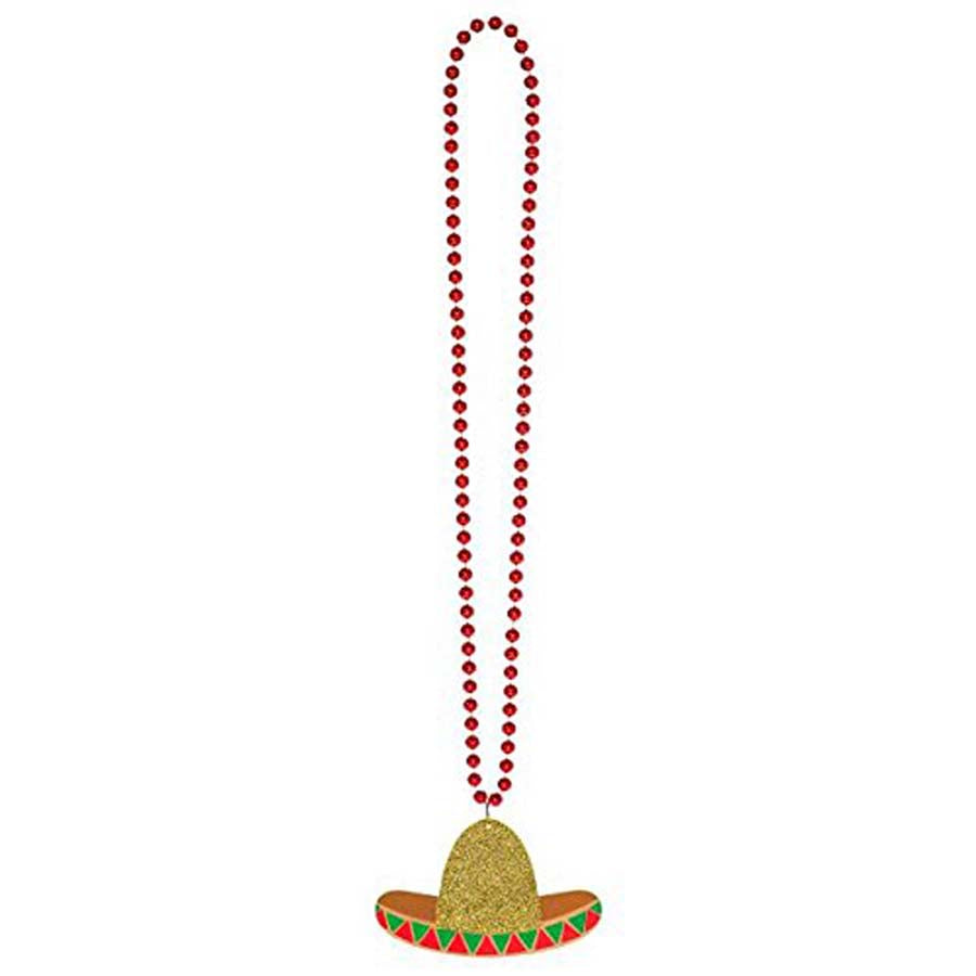 Glitter Sombrero Cinco De Mayo Necklace