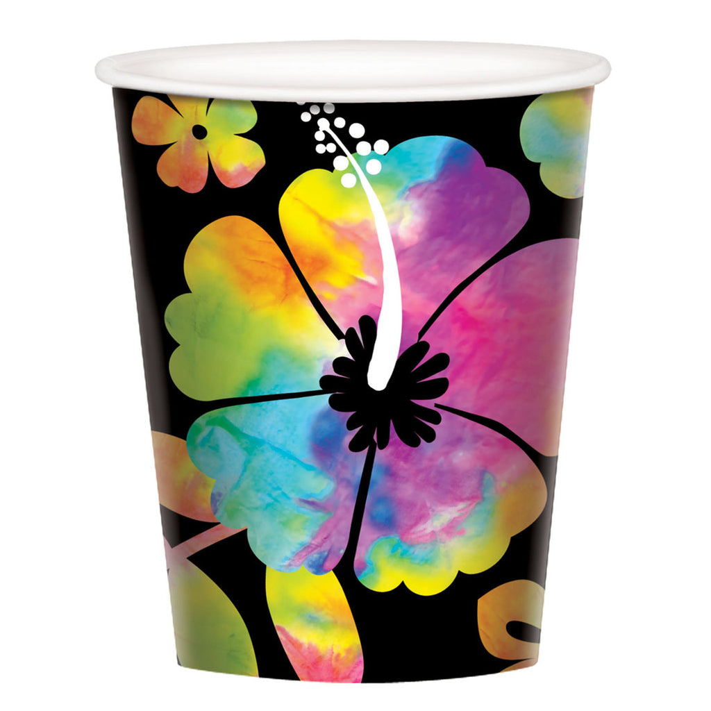 Neon Paradise Luau Party Paper Cups