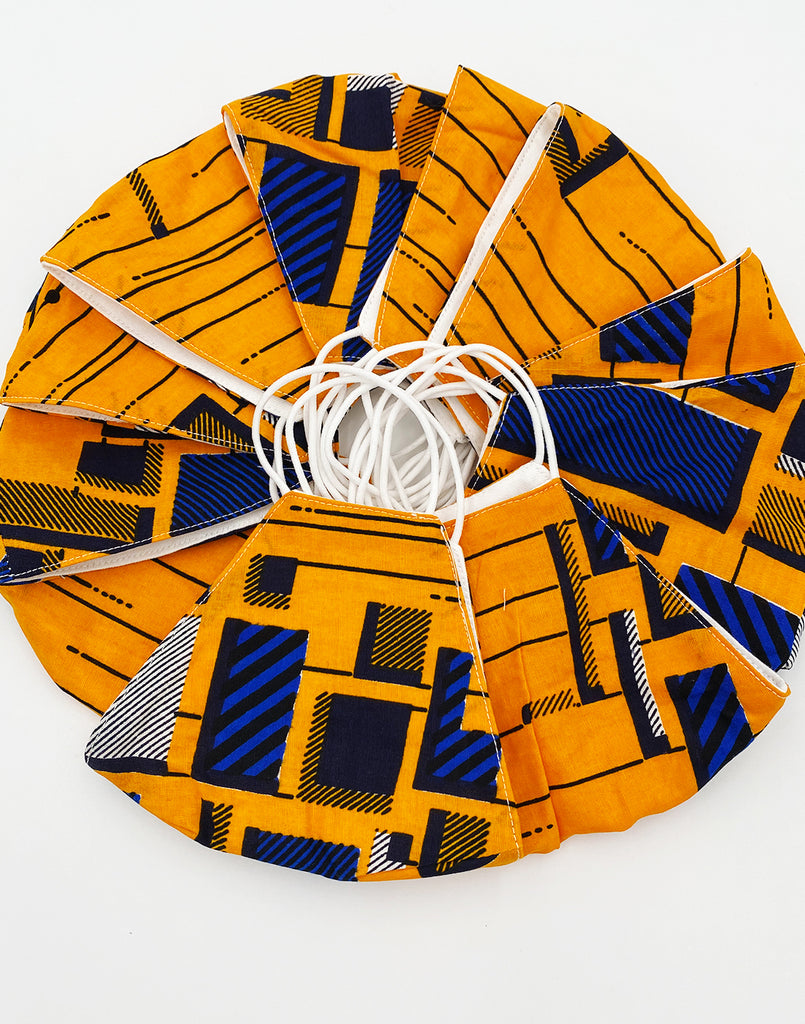 African Print Cotton Wax Cloth Face Mask-M002