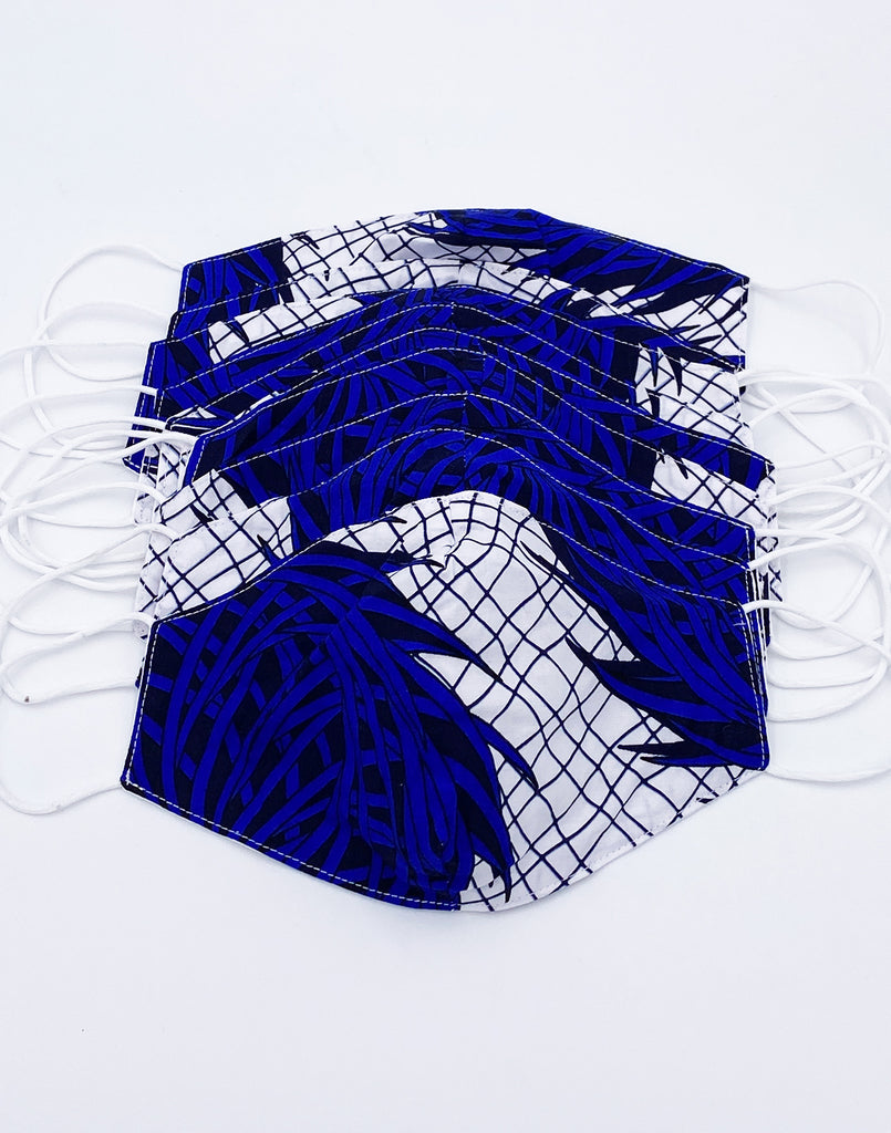 African Print Cotton Wax Cloth Face Mask-M012