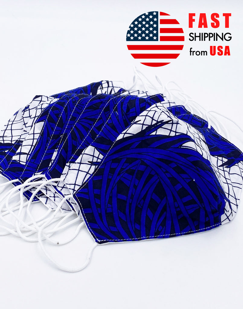 African Print Cotton Wax Cloth Face Mask-M012
