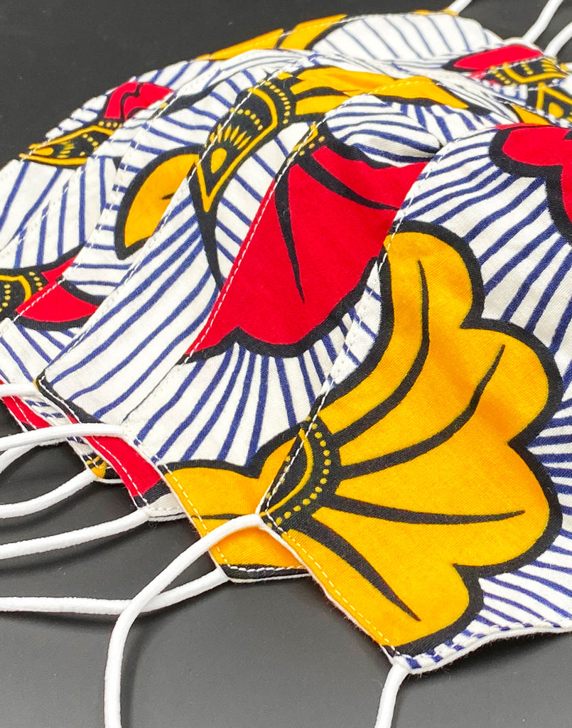 African Print Cotton Wax Cloth Face Mask-OEM1