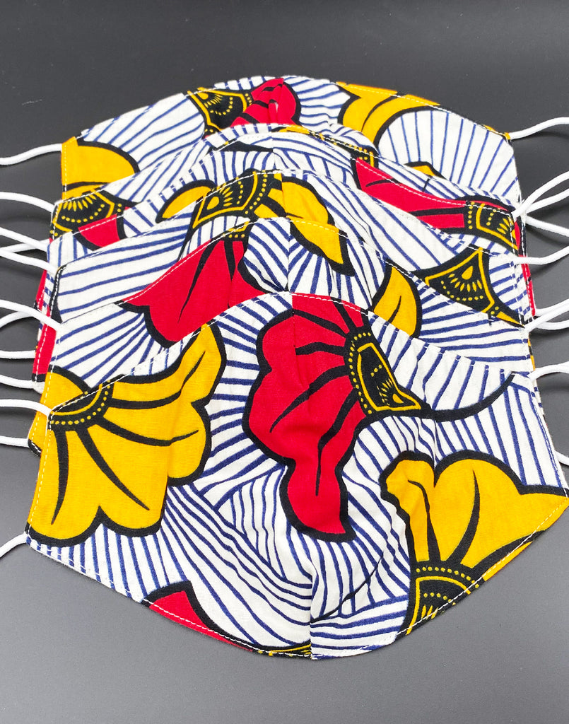 African Print Cotton Wax Cloth Face Mask-OEM1