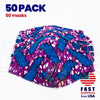 [50 BAG] African Print Cotton Wax Face Mask-F703