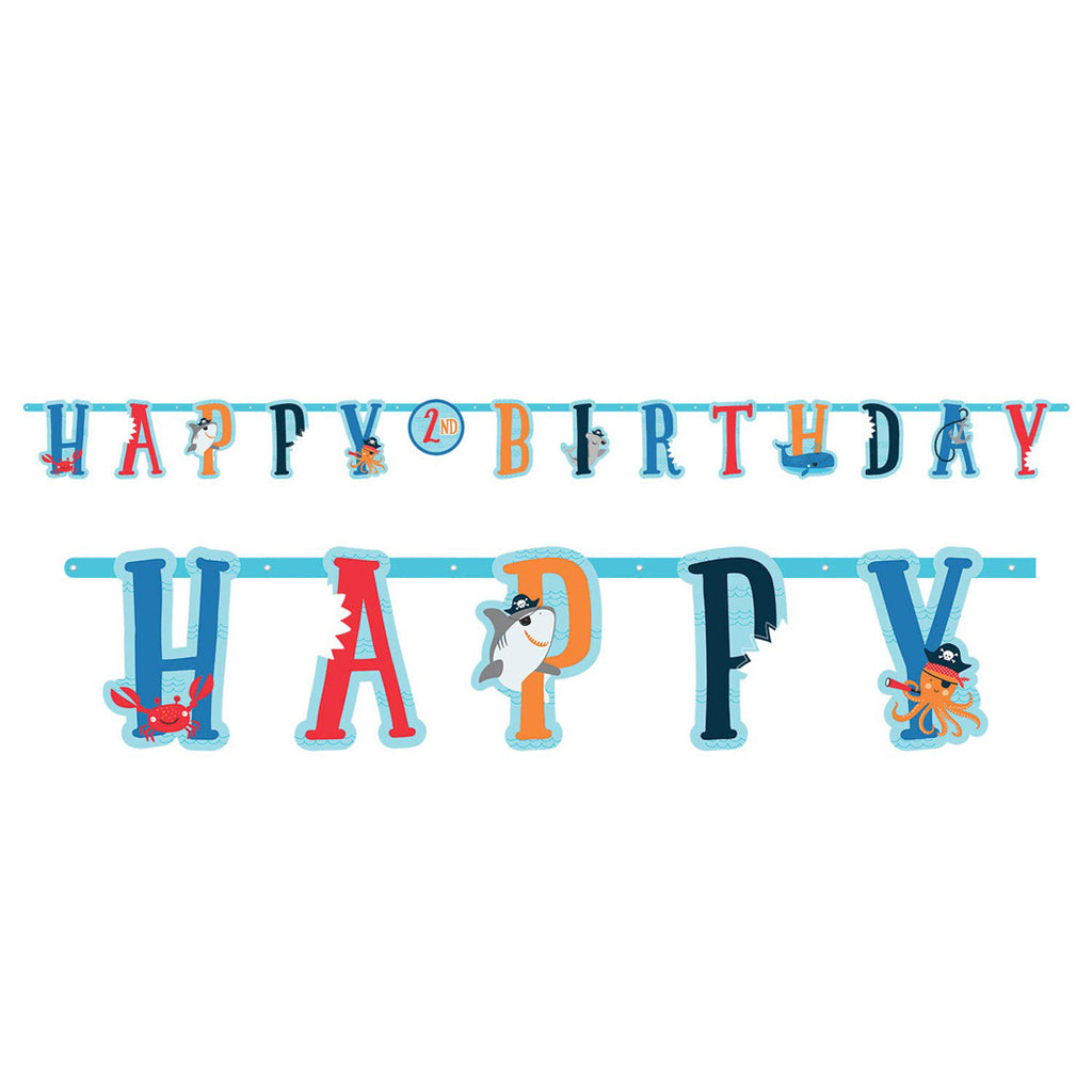 Ahoy Pirate Birthday Letter Banner