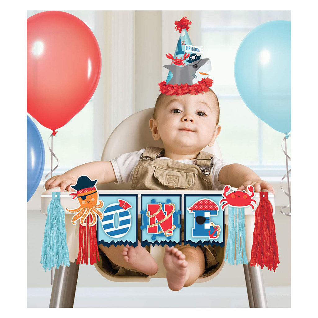 Ahoy Pirate Birthday High Chair Decorating Kit