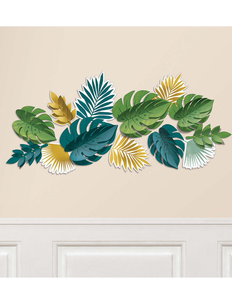 Key West Tropical Leaves Wall Cutout Set