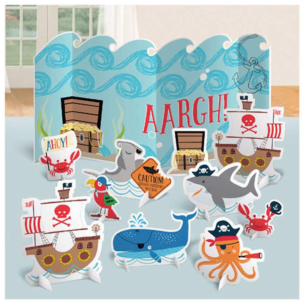 Ahoy Pirate Birthday Table Centerpiece Set