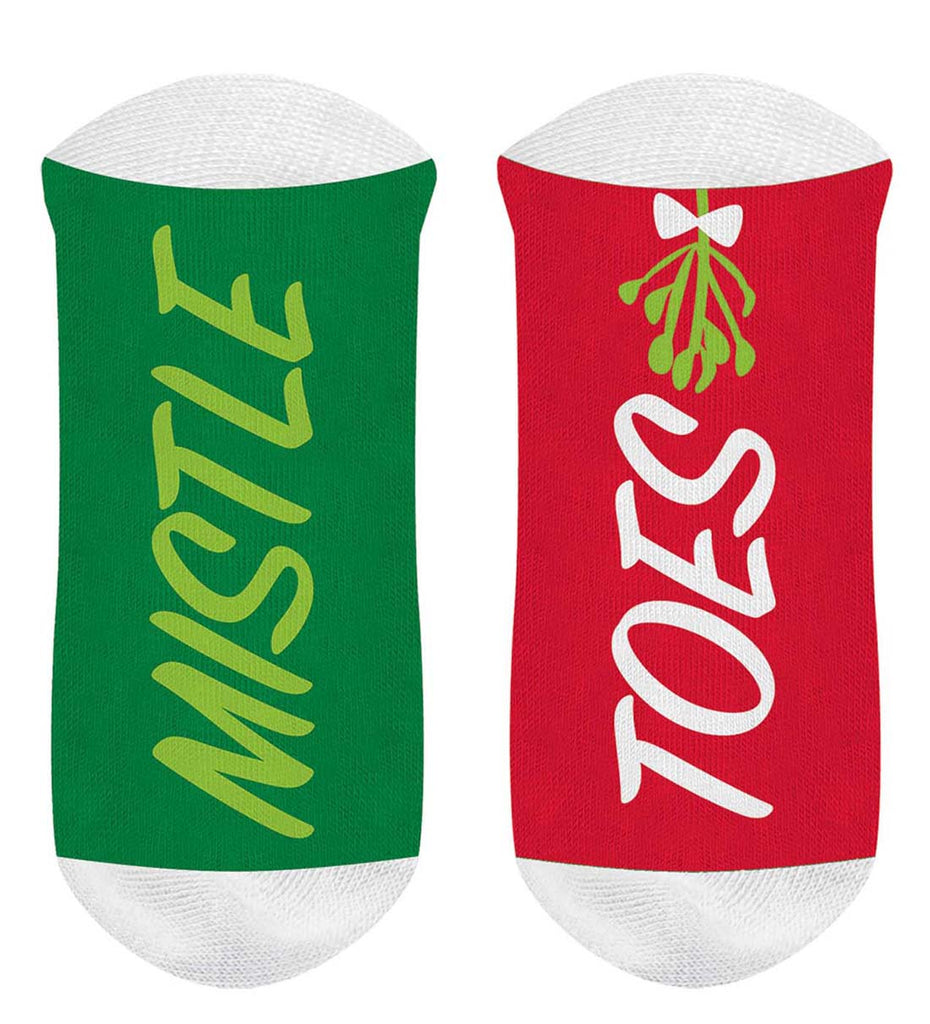 Mistletoes No Show Adult Christmas Socks