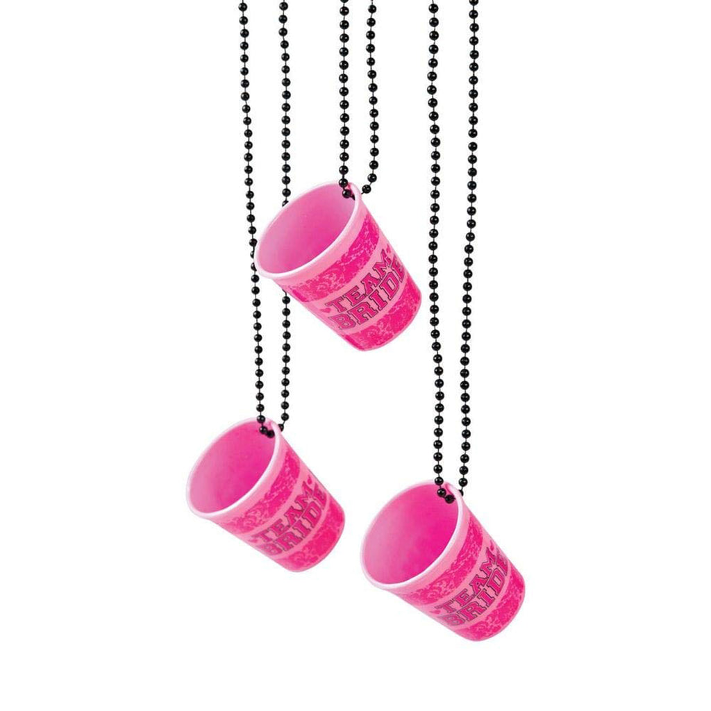 Team Bride Shot Glass Necklace Party Favor