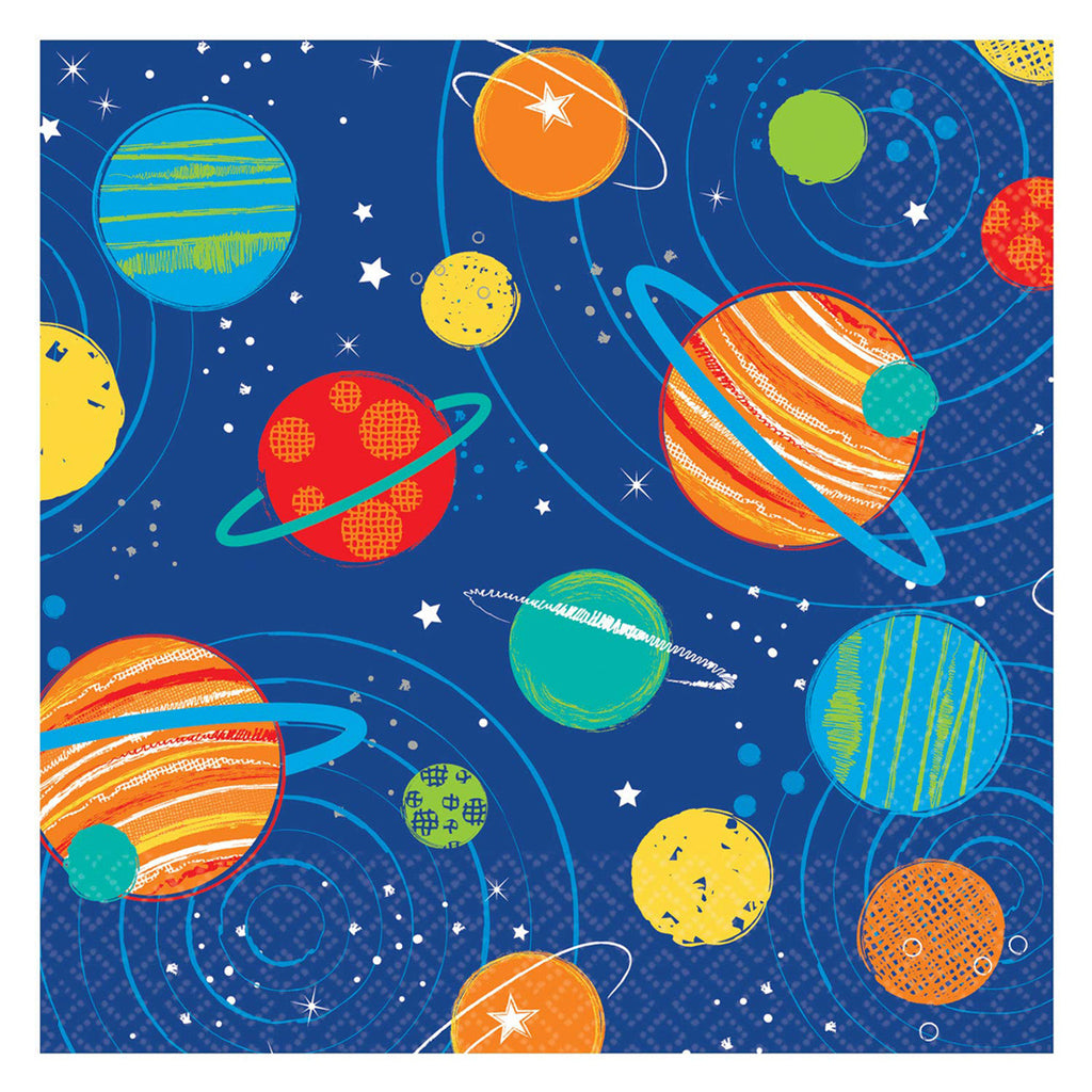 Blast Off Birthday Beverage Napkins