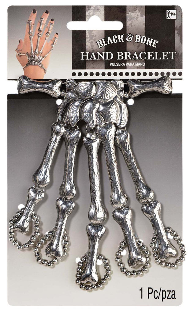 Skeleton Black And Bone Adult Hand Bracelet