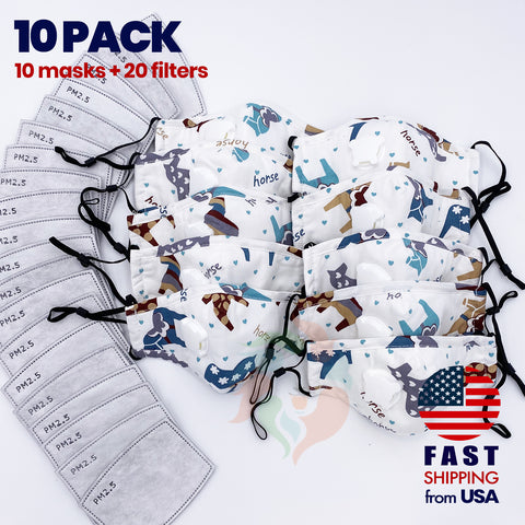 10 Pack KN95 Disposable Face Masks