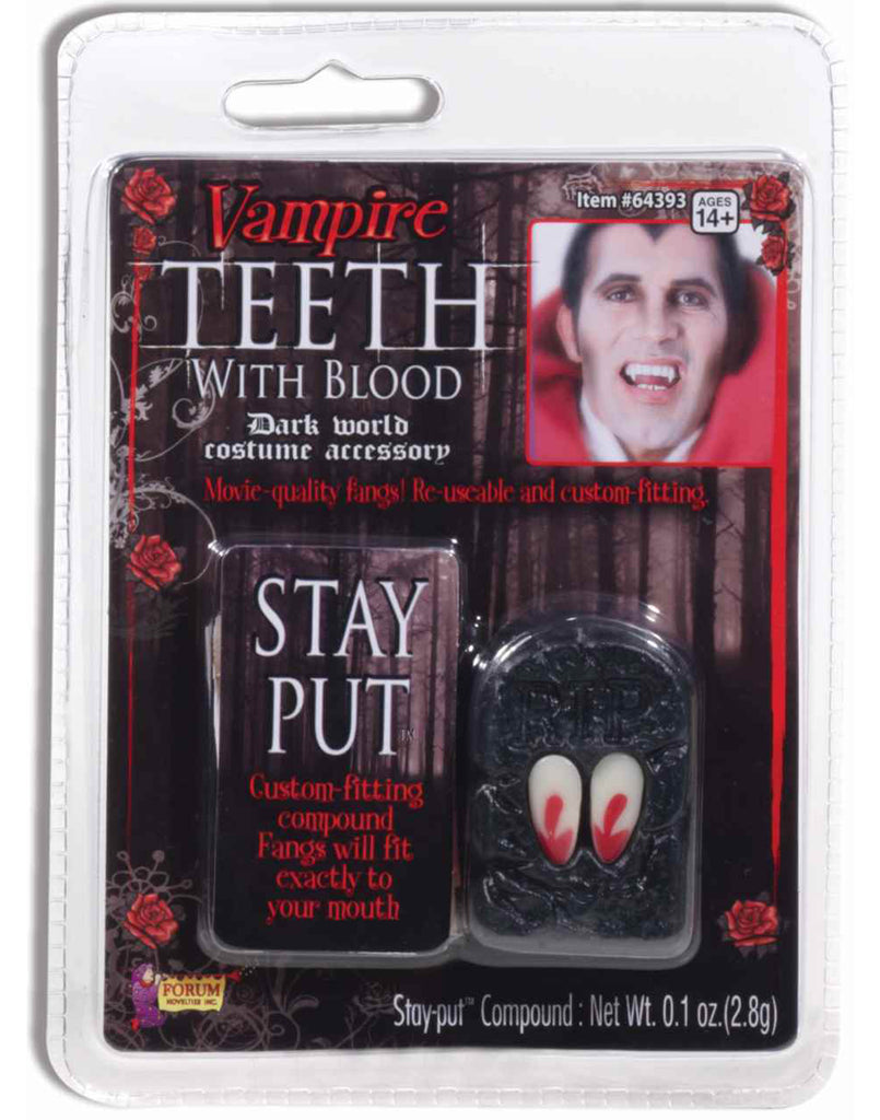 Vampire Fangs With Blood