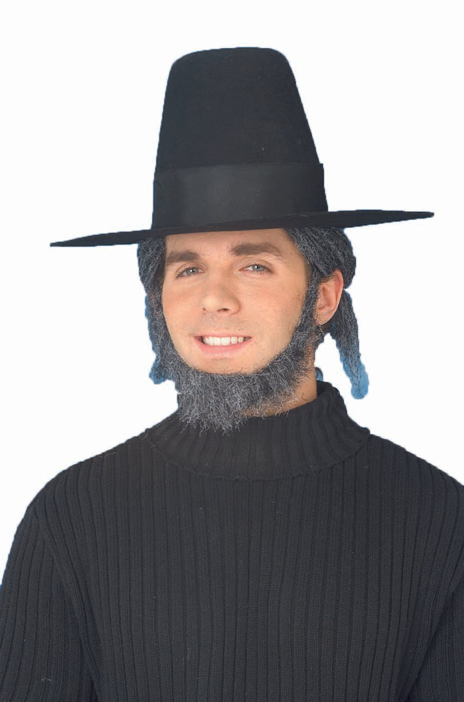 Black Mens Adult Full Costume Beard