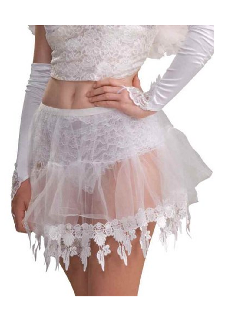 Angel Crinoline Lace Adult White Skirt
