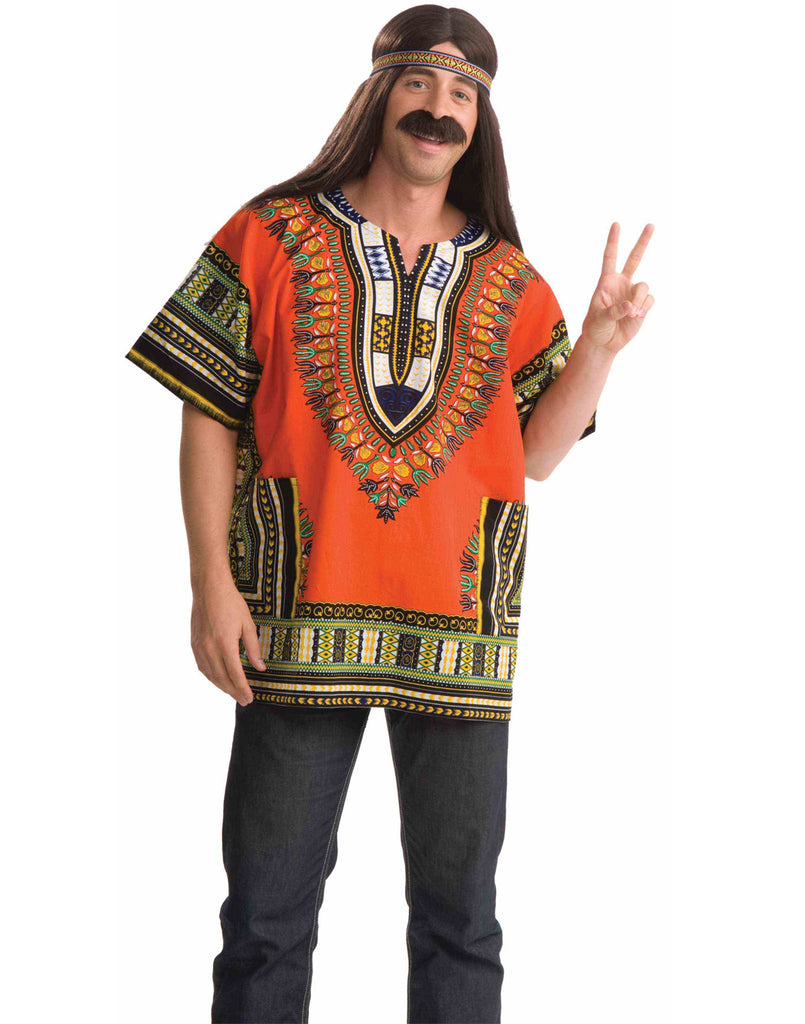 Orange Dashiki Shirt