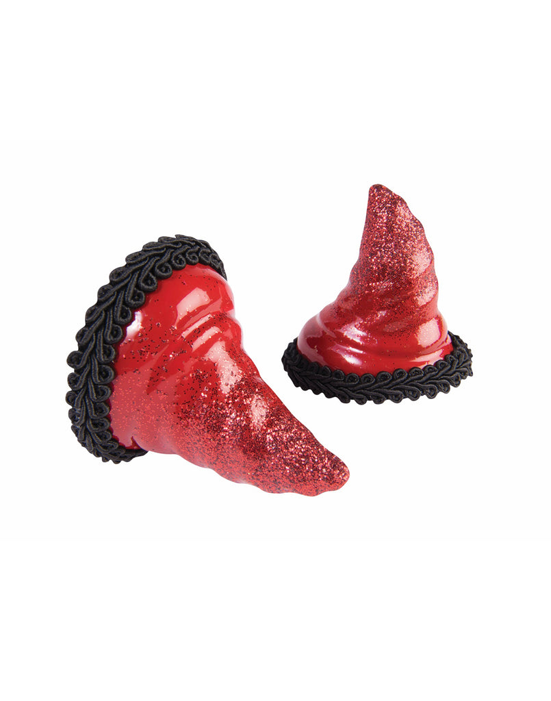Red Devil Horn Hair Barrettes