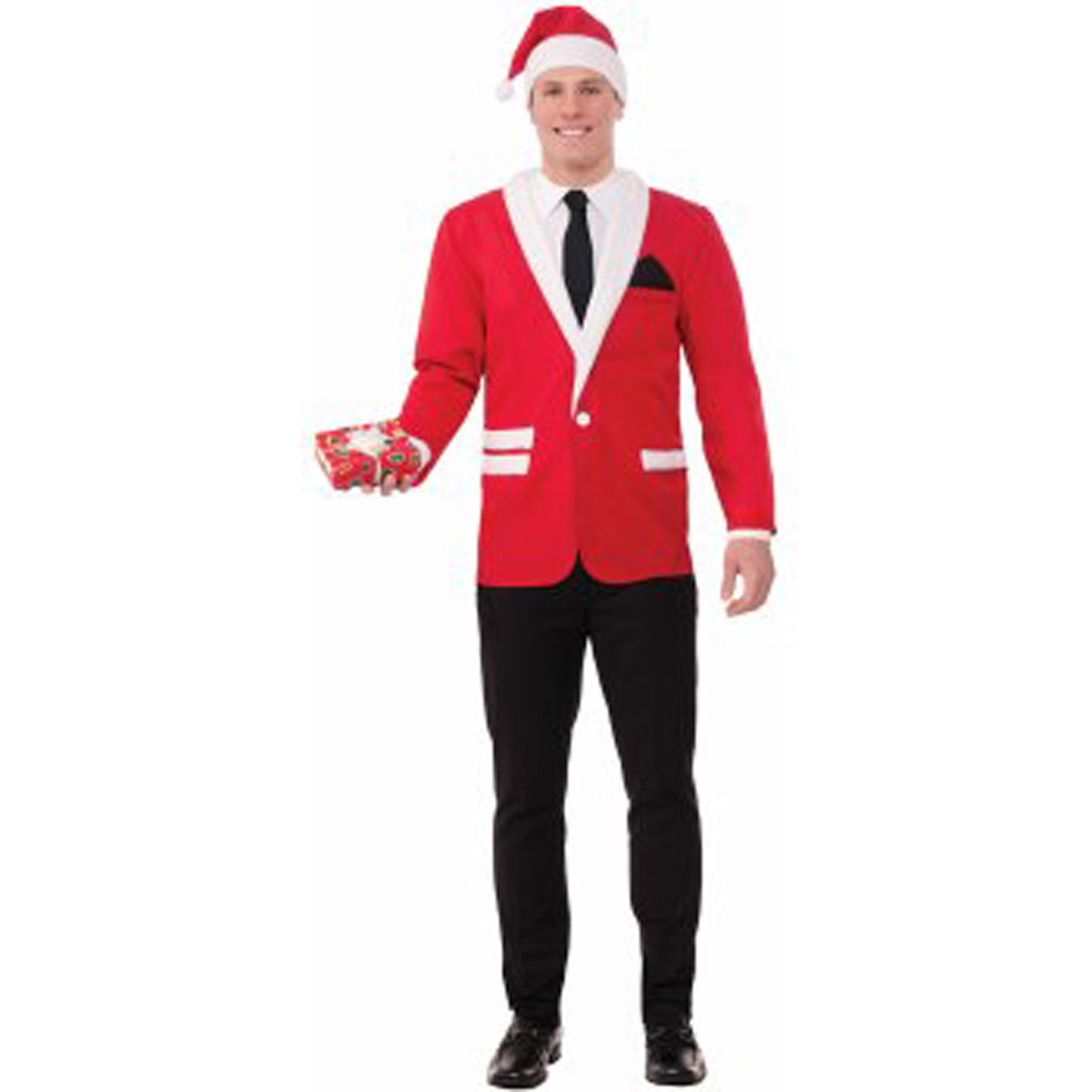 Simply Suited Adult Santa Jacket Hat Costume Set
