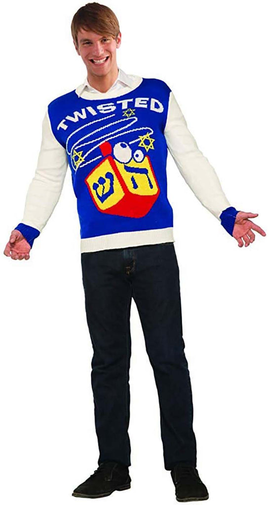Twisted Dreidel Chanukah Adult Ugly Sweater