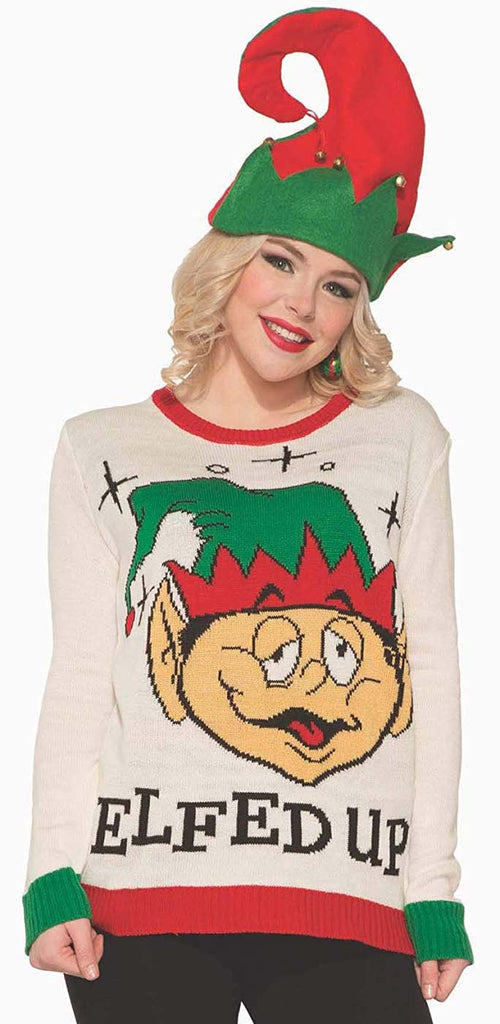Elfed Up Adult Ugly Christmas Sweater