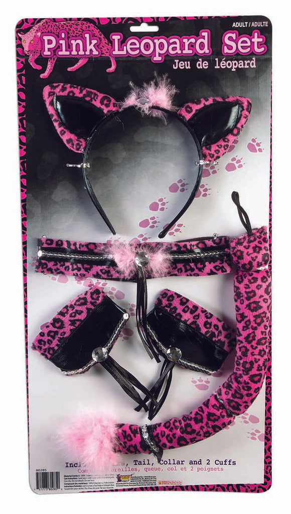 Pink Leopard Adult Costume Kit