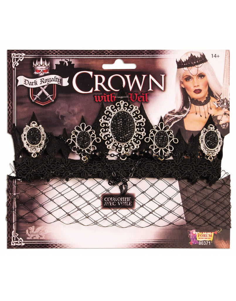Dark Royalty Crown With Veil