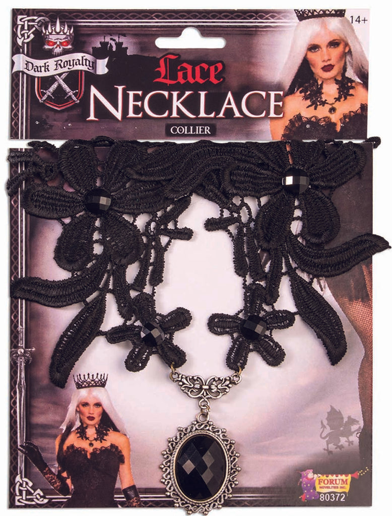 Dark Royalty Black Lace Necklace