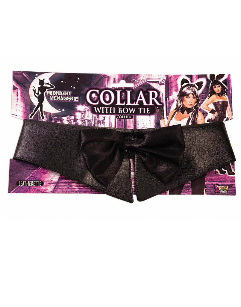 Midnight Menagerie Black Collared Bow Tie