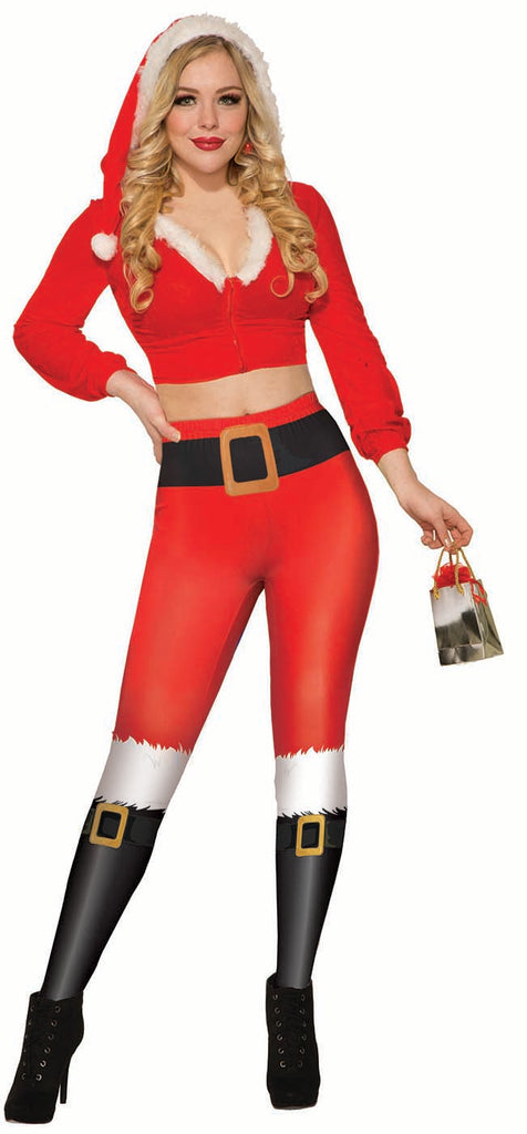 Red Santa Pants Printed Adult Leggings