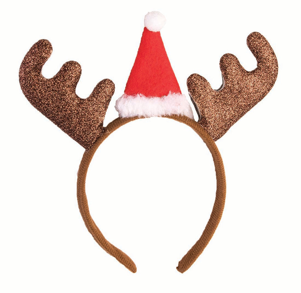 Glitter Reindeer Adult Headband
