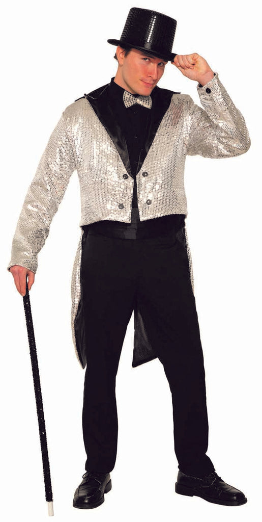 Sliver Sequin Adult Tailcoat Jacket