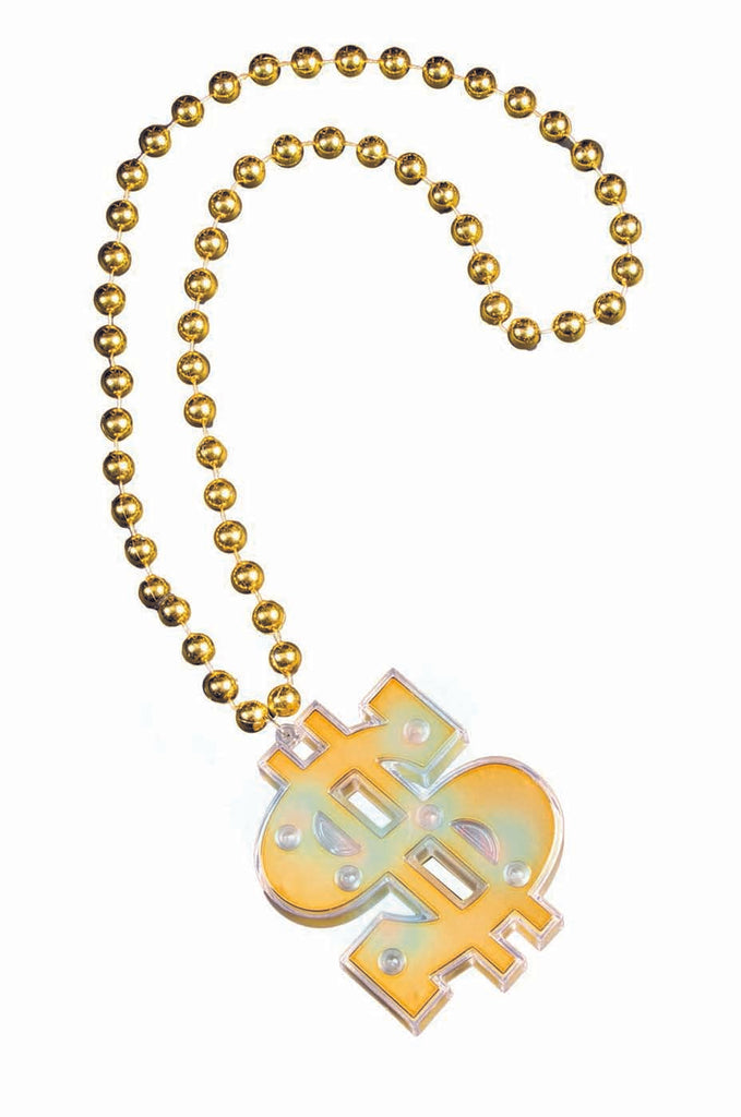 Light Up Jumbo Dollar Sign Necklace