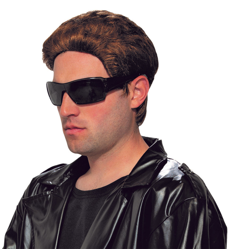 Brown Slickback Mens Wig
