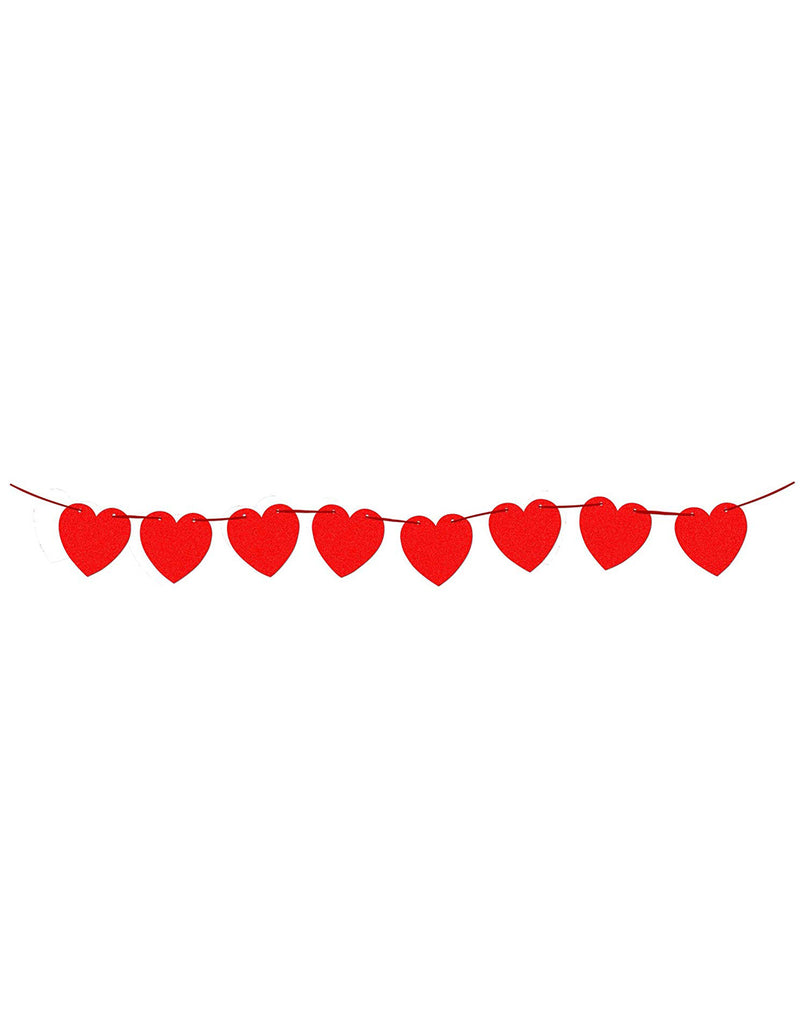 Red Heart Valentines Day Decorative Banner