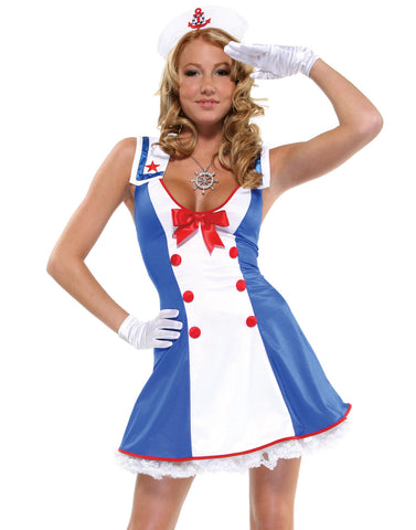 Sailor Navy High Waisted Pencil Skirt Costume
