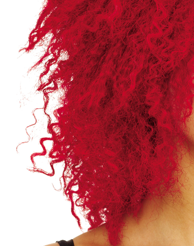 Red Rock Star Punk Cripmped Perm Wig