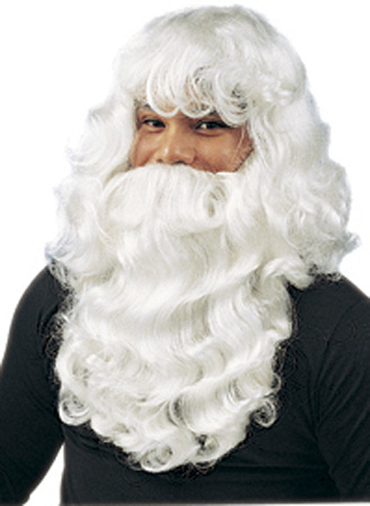 Santa White Adult Costume Wig And Beard