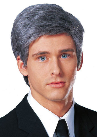 Black Wig With Headscarf Mens Accessory