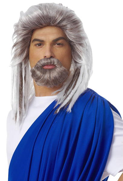 King Of The Sea Adult Poseidon Grey Wig