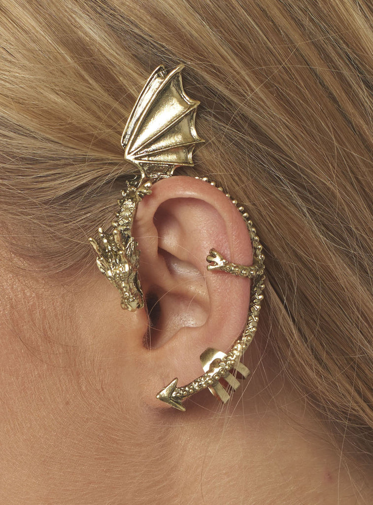 Gold Dragon Wrap Around Adult Ear Cuff