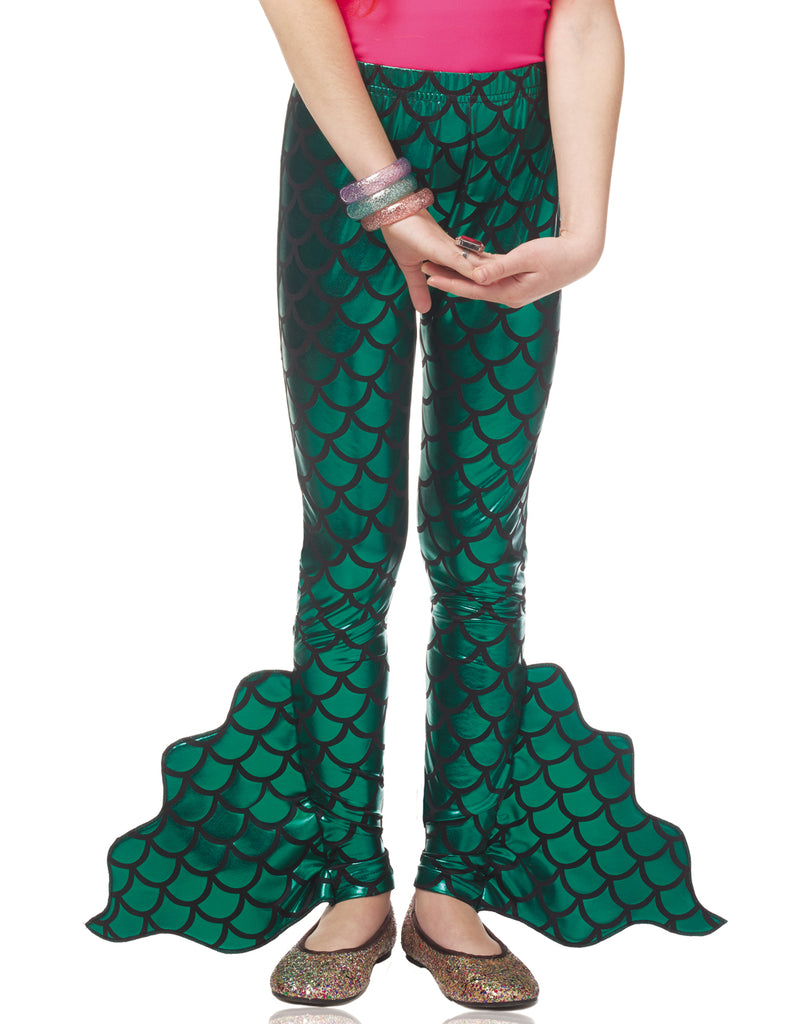 Mermaid Pants Green Fin Child Leggings