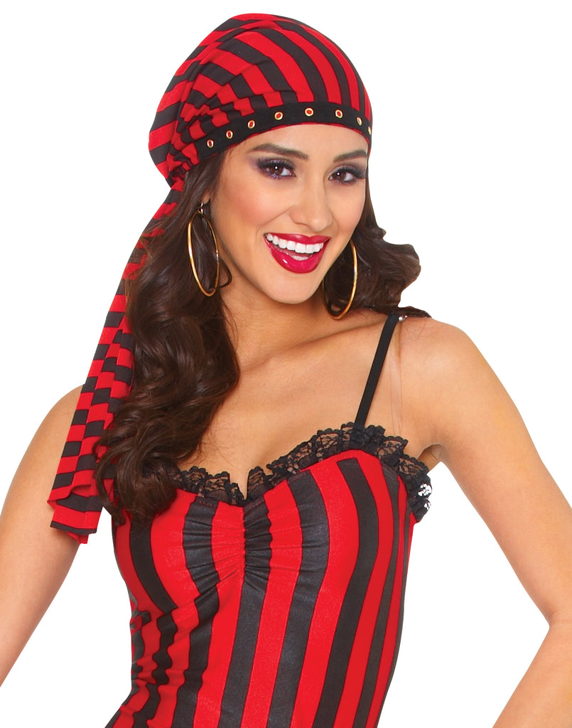 Striped Red & Black Corset Shirt