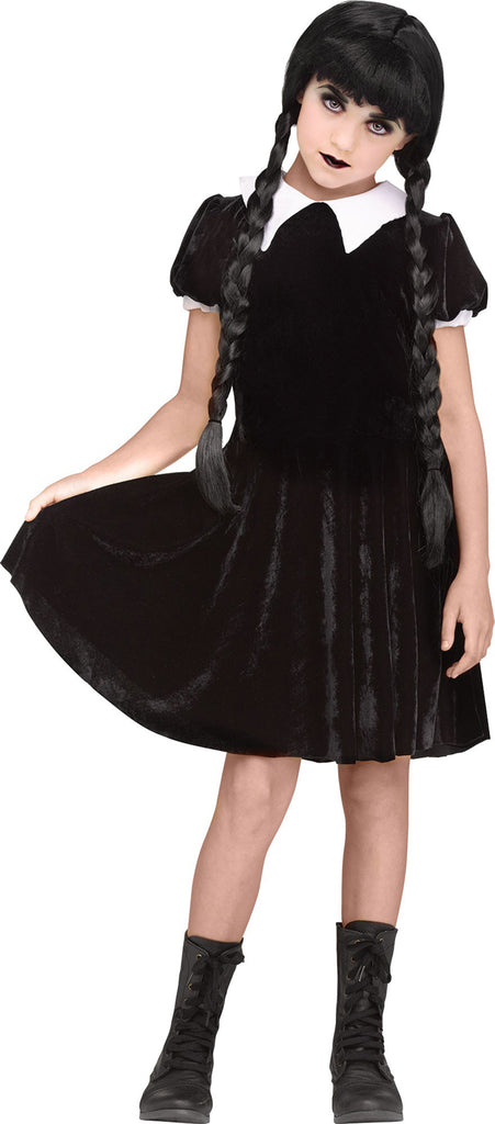 Gothic Girl Child Wednesday Addams Costume