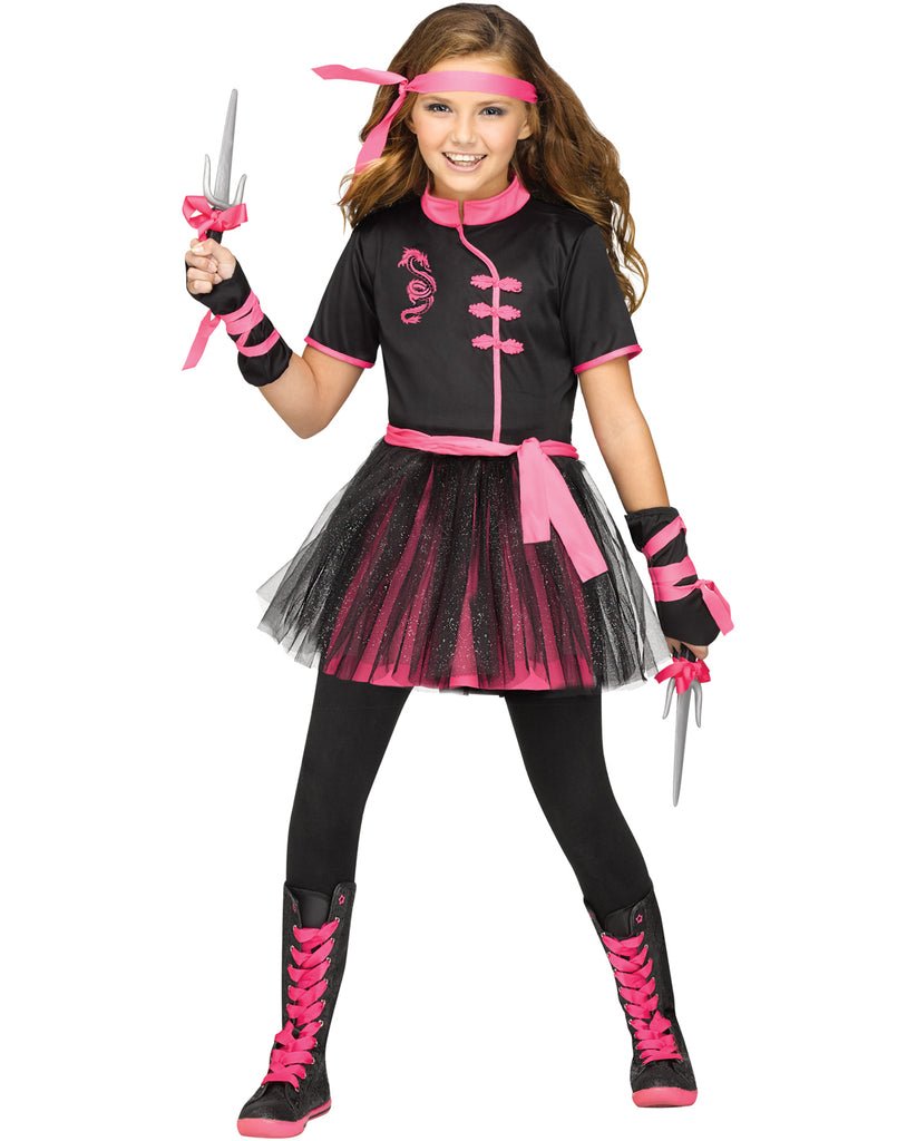 Ninja Miss Girly Child Warrior Halloween Costume