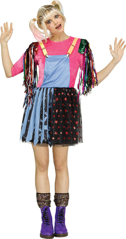 Roller Derby Racal Girls Harley Quinn Costume