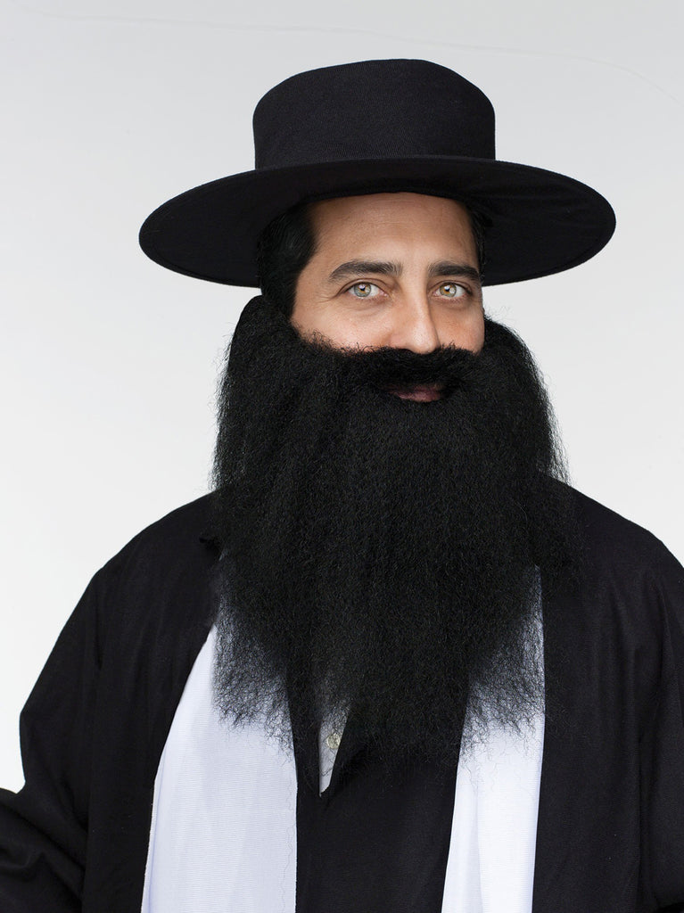 Black Crimped Mens Adult Beard